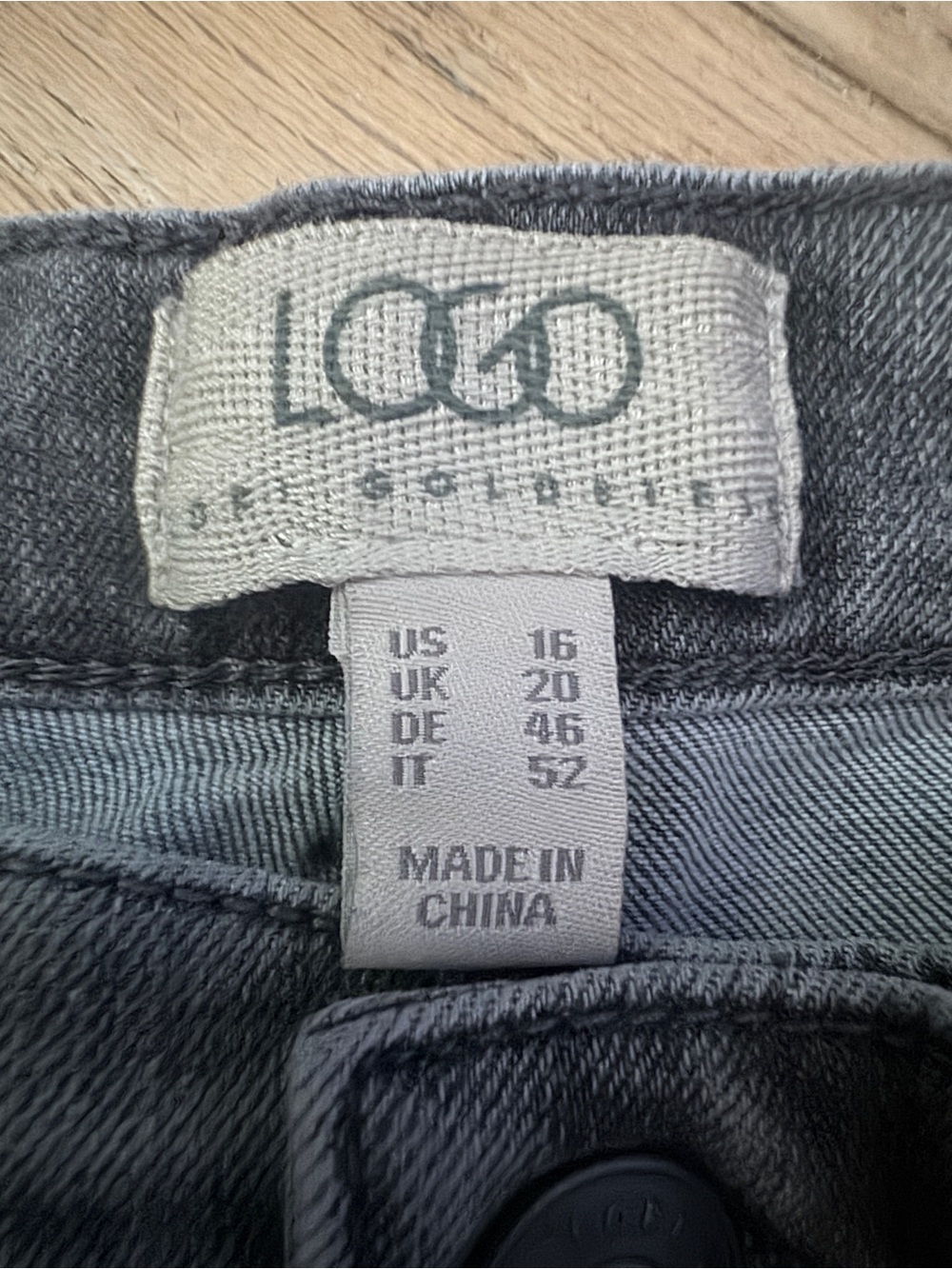 LOGO by Lori Goldstein Sequin Hem Straight Leg Jeans Size 16 - Picture 4 of 5